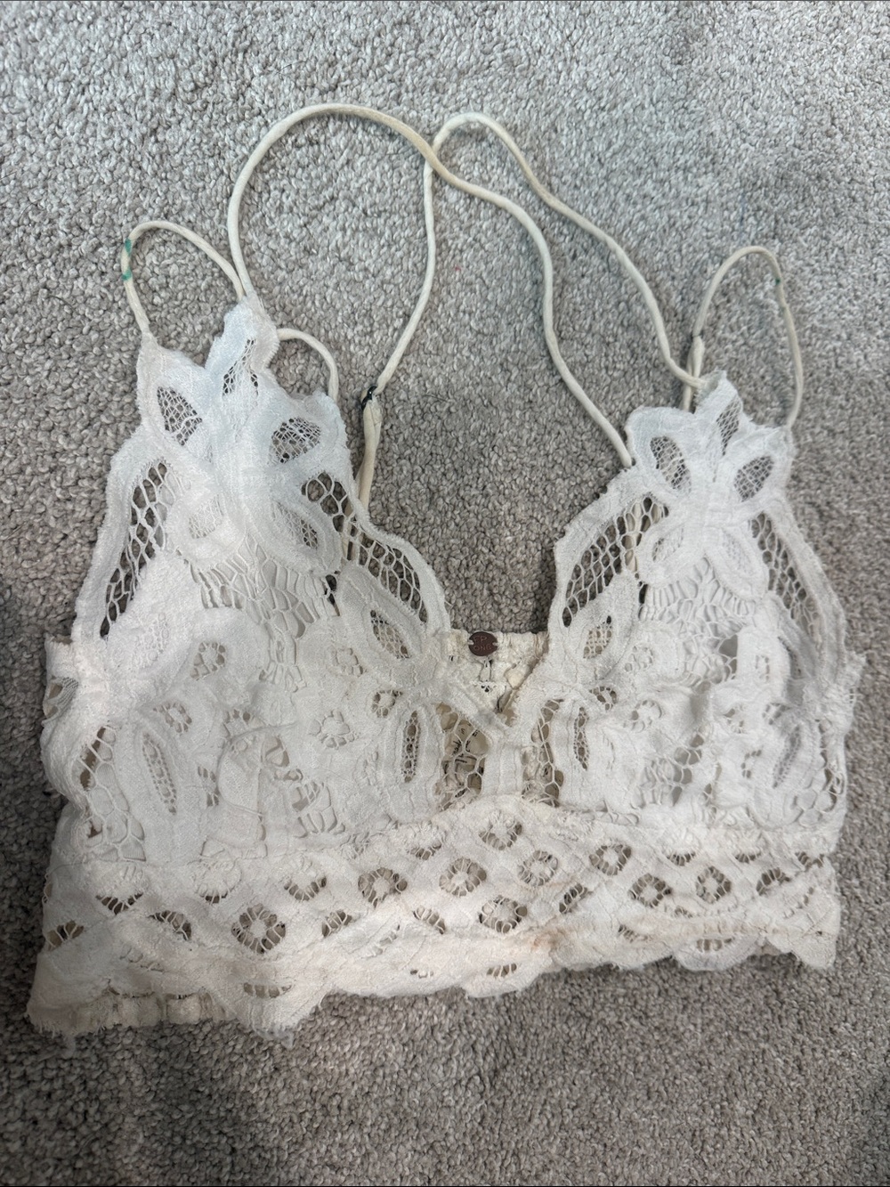 Free People White Lace Bralette